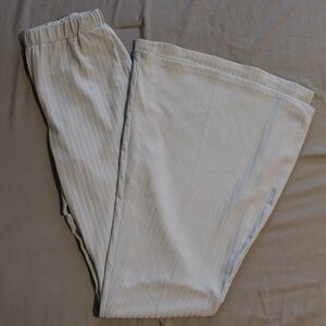 Light Seafoam Flare Pants High Waist Size XS Ribbed Blue Green Stretchy
